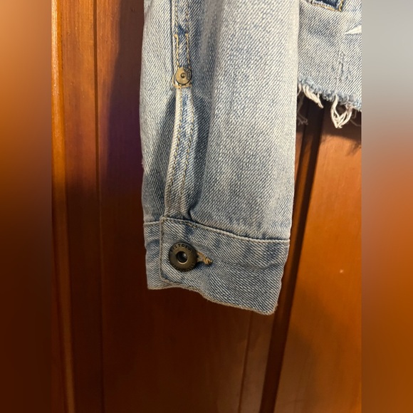 Pistola Brando Star Embroidery Denim Jacket Size Small Fall Winter Festival Boho - Picture 8 of 11